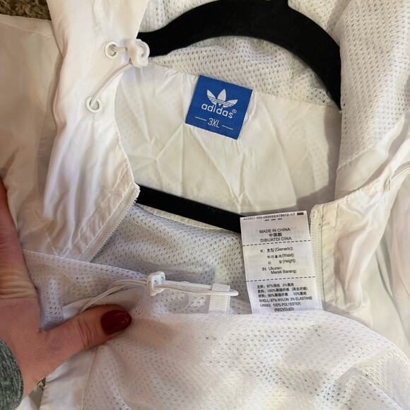 Adidas Originals hooded windbreaker jacket 3XL - Picture 4 of 5